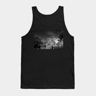 The Scaligero Castle of Sirmione, Lake Garda - Monochrome Tank Top